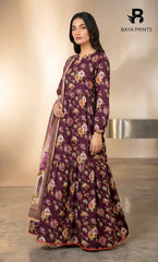 3 Piece Unstitched Premium Lawn Suit- BA-V-14