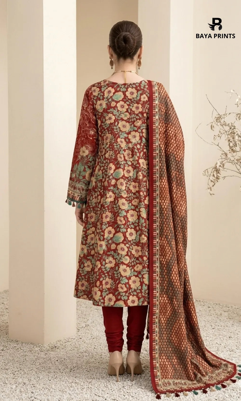 3PC Printed Lawn | Unstitched |  KHD