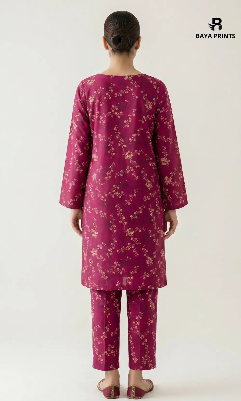 2PC Unstitched Printed Lawn Suit -Orlina