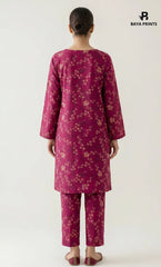 2PC Unstitched Printed Lawn Suit -Orlina