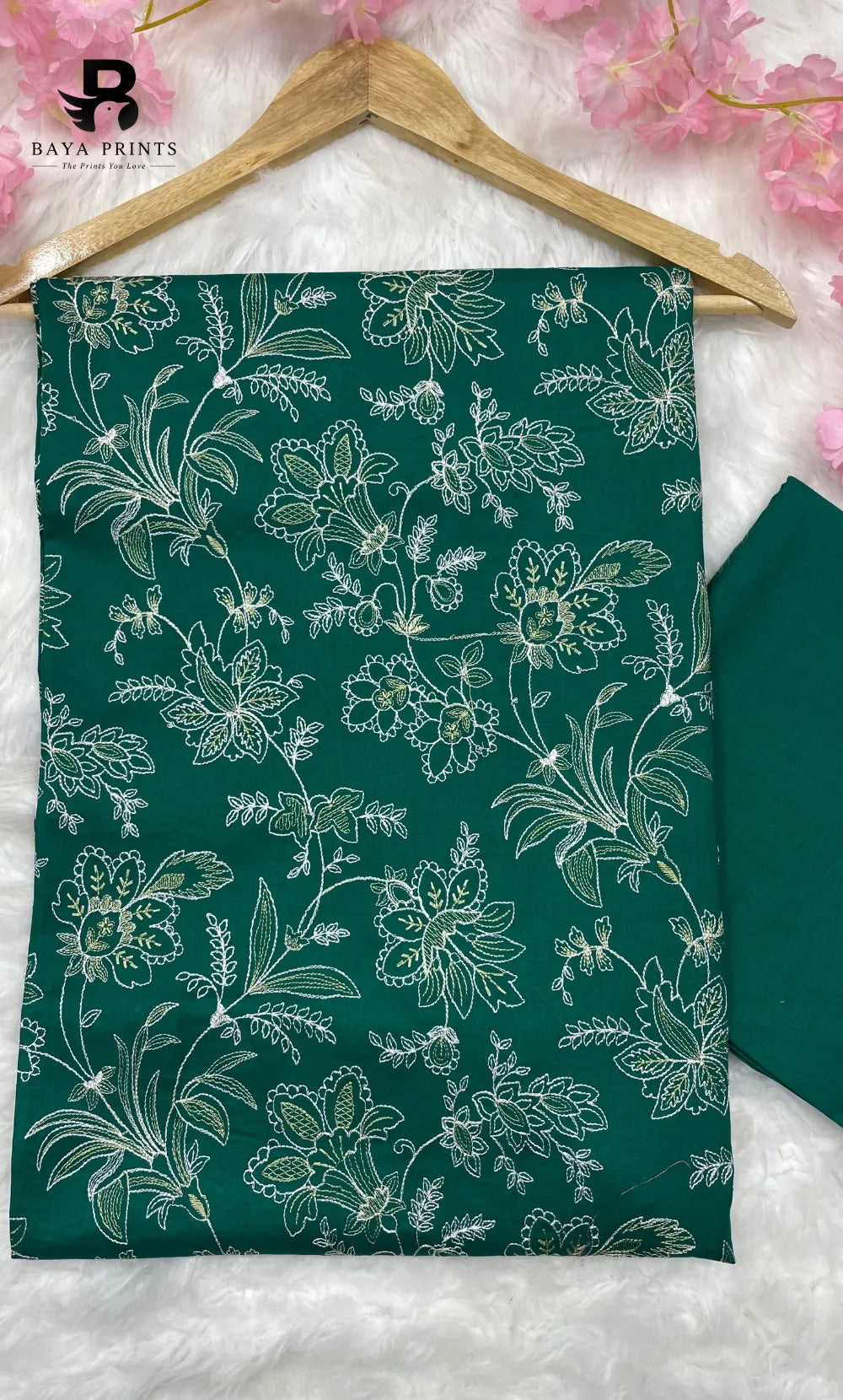2PC Premium Embroidered Lawn |Unstitched | Breez