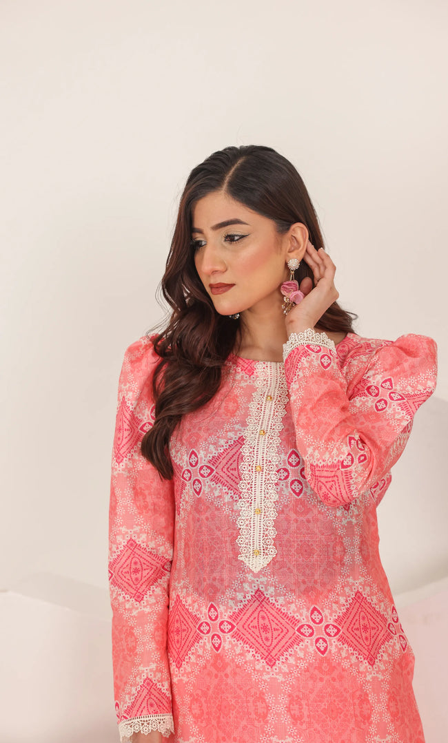 3 Piece Printed Unstitched Lawn Suit | SE-A-08 Main Image