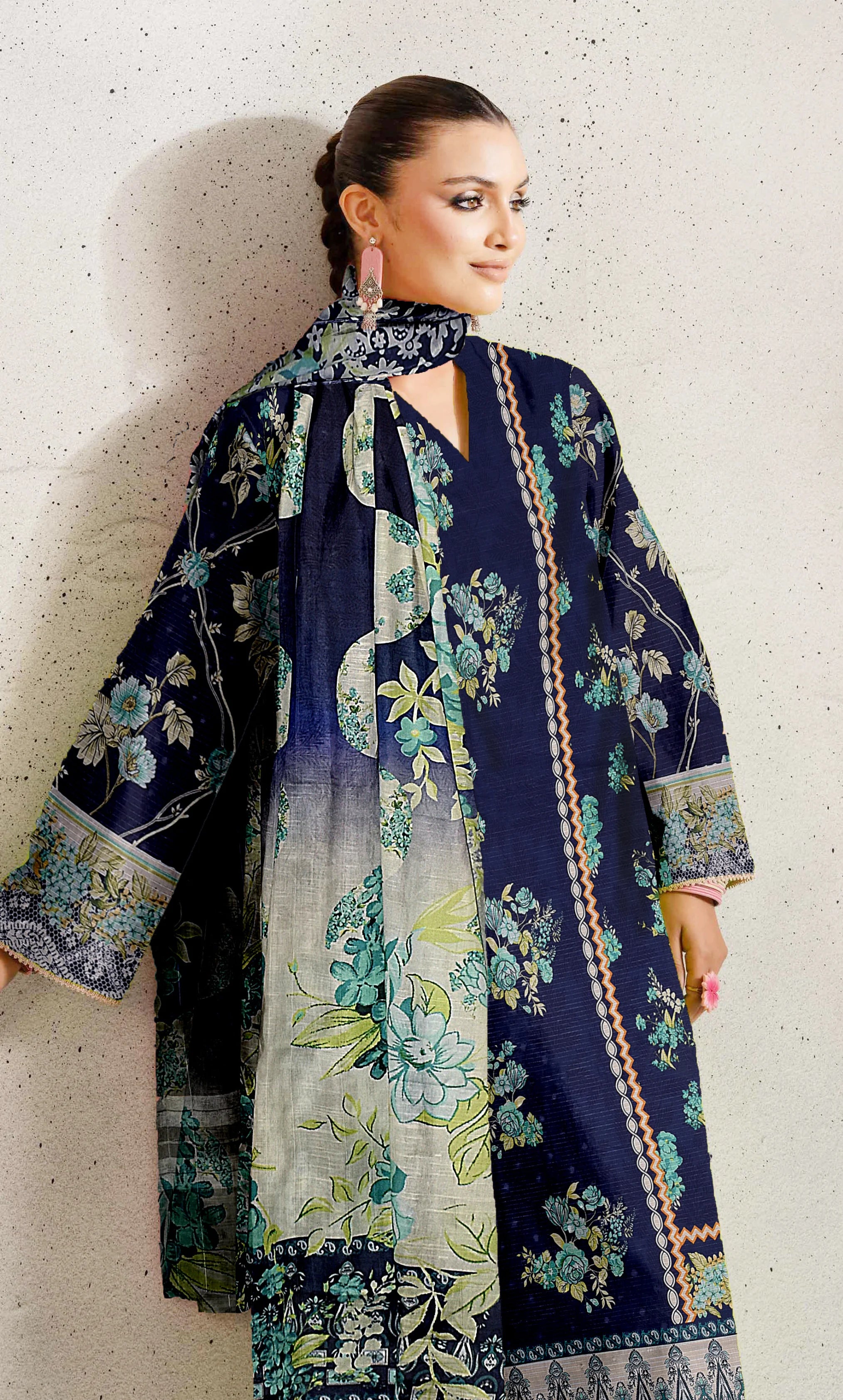 3 Piece Unstitched Printed Lawn Suit | BA-V15-02