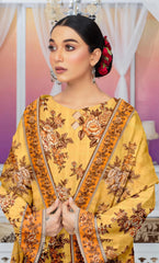3 Piece Printed Unstitched Lawn Suit | SE-B-01