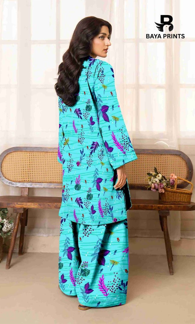 2PC Unstitched Printed Lawn Suit - BA-V7-28 Main Image