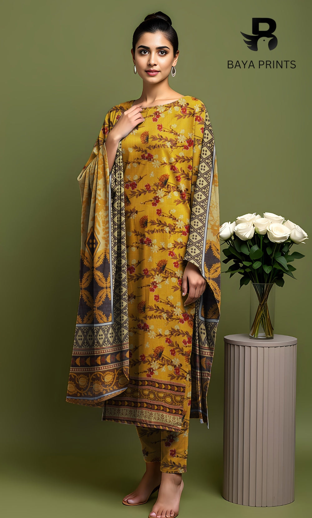 3PC Unstitched Khadar Suit  BA-K-V11-03