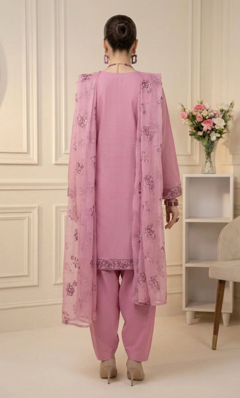 3PC Embroidered Unstitched Lawn Suit | Nafasat-02