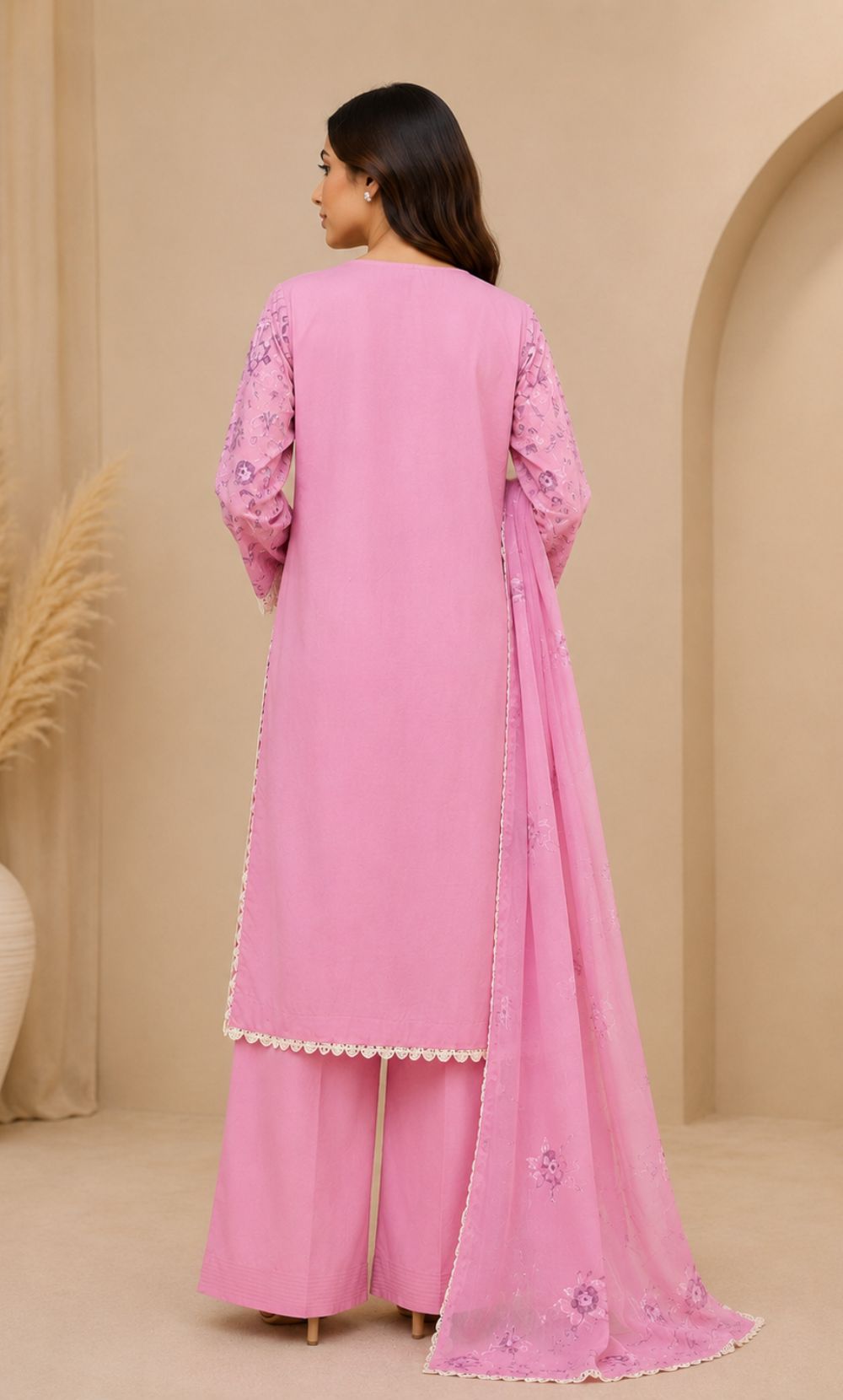 3PC Embroidered Unstitched Lawn Suit | Nafasat-02