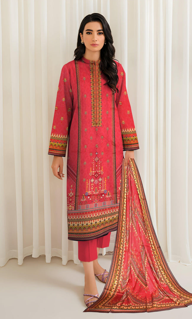 3PC Unstitched Linen -BA-V5-07 Hover Image