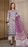 3PC Unstitched Printed Lawn Suit -ZA-V2 -09