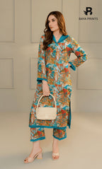 2PC Premium Linen Unstitched-DE V6 -011