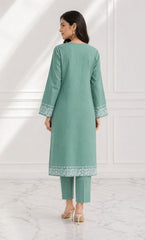 Signature Embroidered Lawn 2PC – Unstitched | Seraya | Light Sea Green