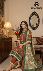 3 Piece Unstitched Lawn Suit -V-21-A-01