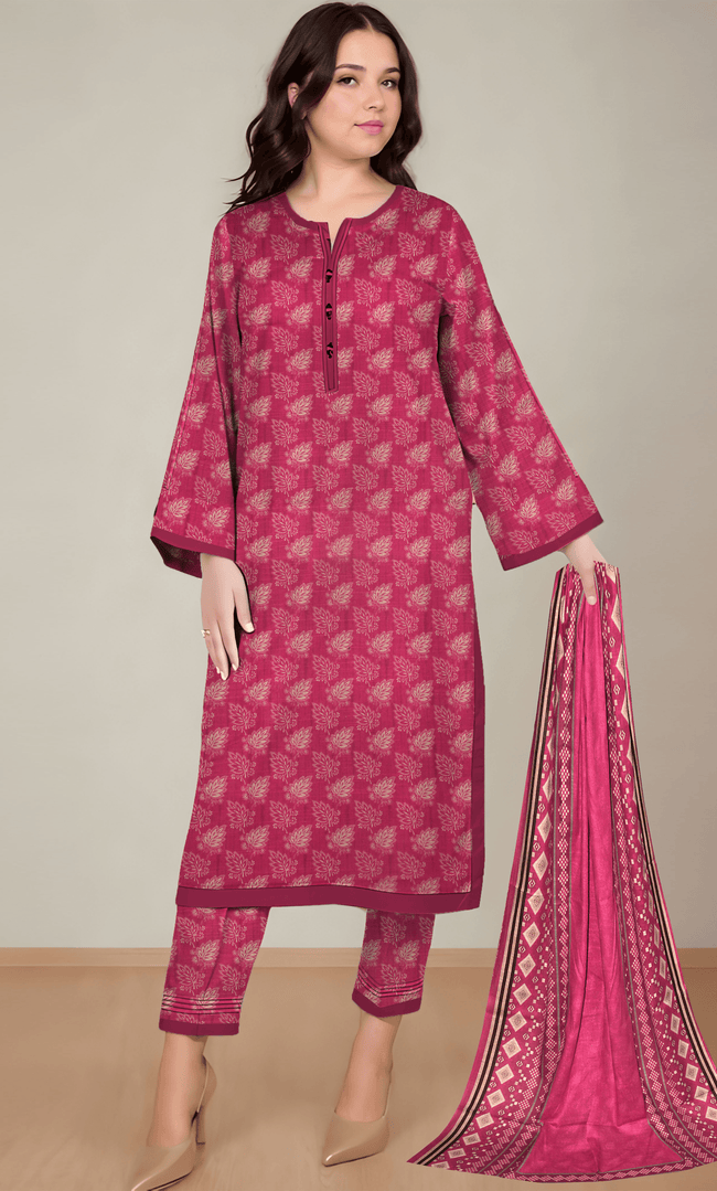 3PC Unstitched Khadar Suit  BA-K-V11-24 A -2 Hover Image