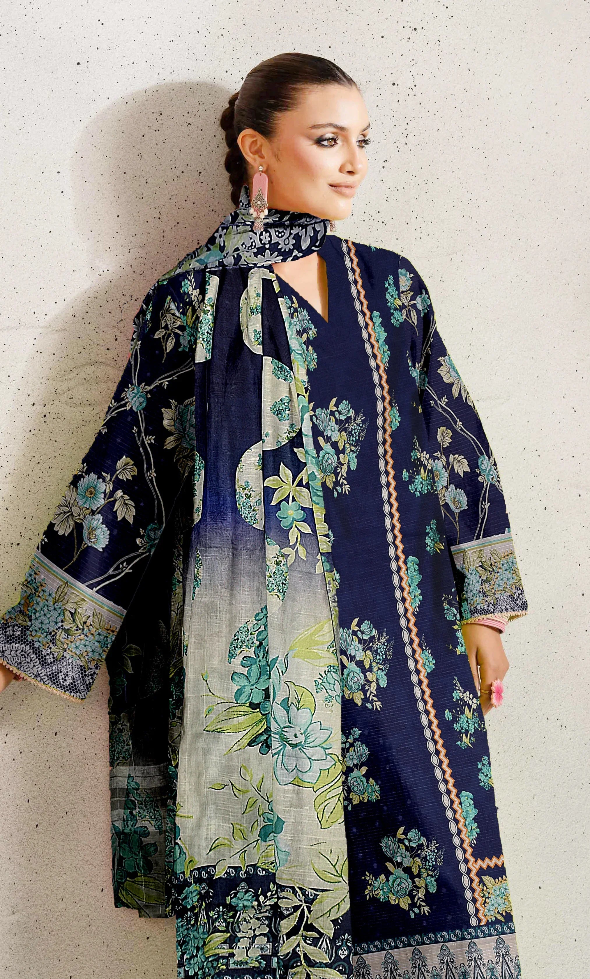 3 Piece Unstitched Printed Lawn Suit | BA-V15-02