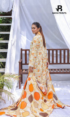 3 Piece Unstitched Printed Lawn Suit -BA-V25-3