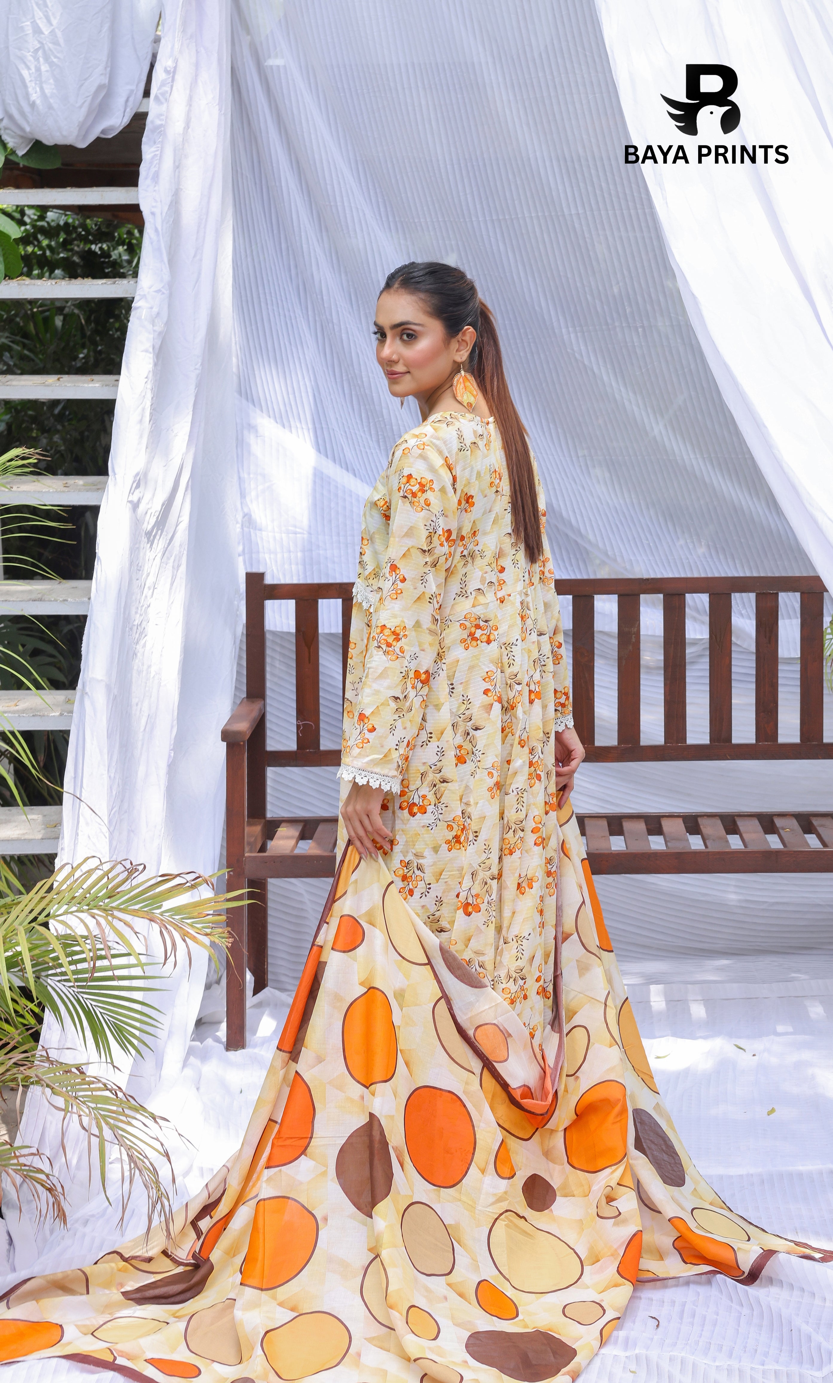 3 Piece Unstitched Printed Lawn Suit -BA-V25-3