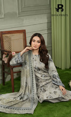 3 Piece Unstitched Karandi Suit BA-V10-1