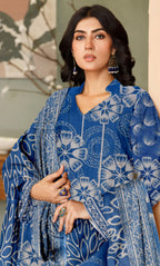 3PC Unstitched Printed Lawn Suit -BA-V14-02