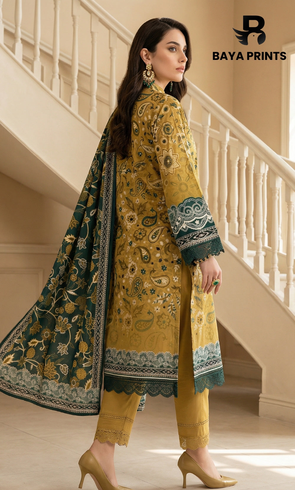 3 Piece Unstitched Lawn Suit -V-21-B-05