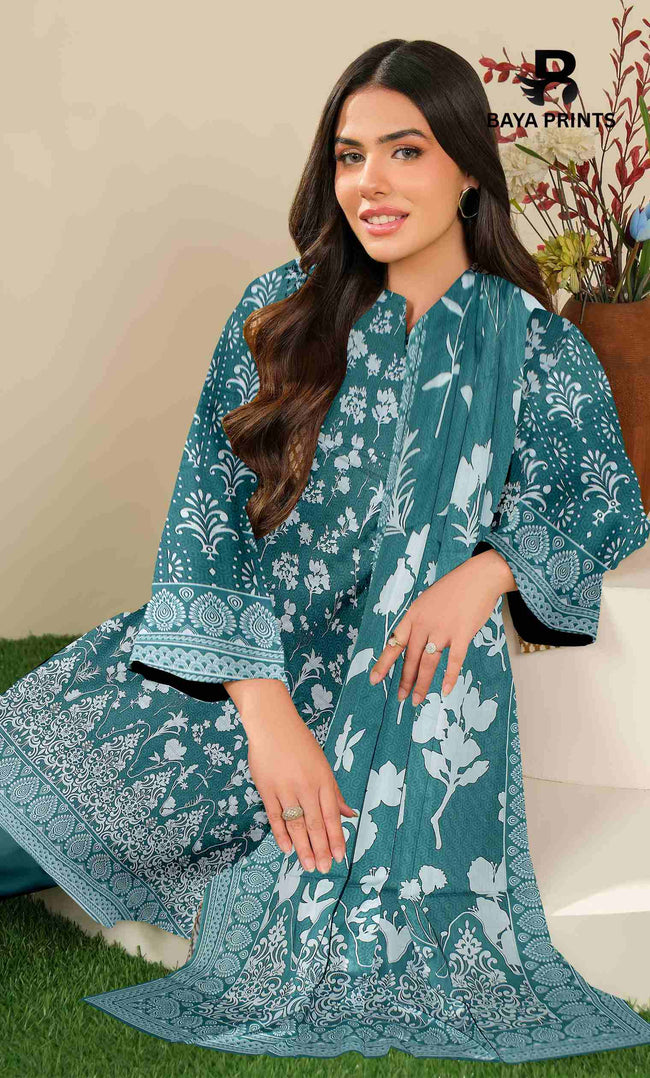 3 Piece Unstitched Printed Lawn Suit -BA-V28-1 Main Image