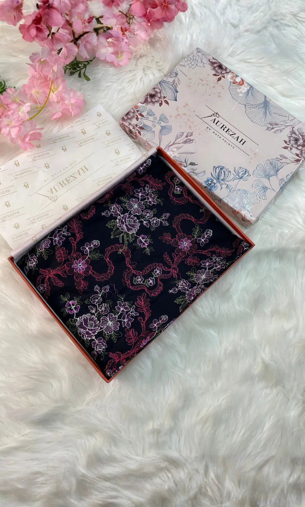 3PC Embroidered Unstitched Lawn Suit | Nafasat-01