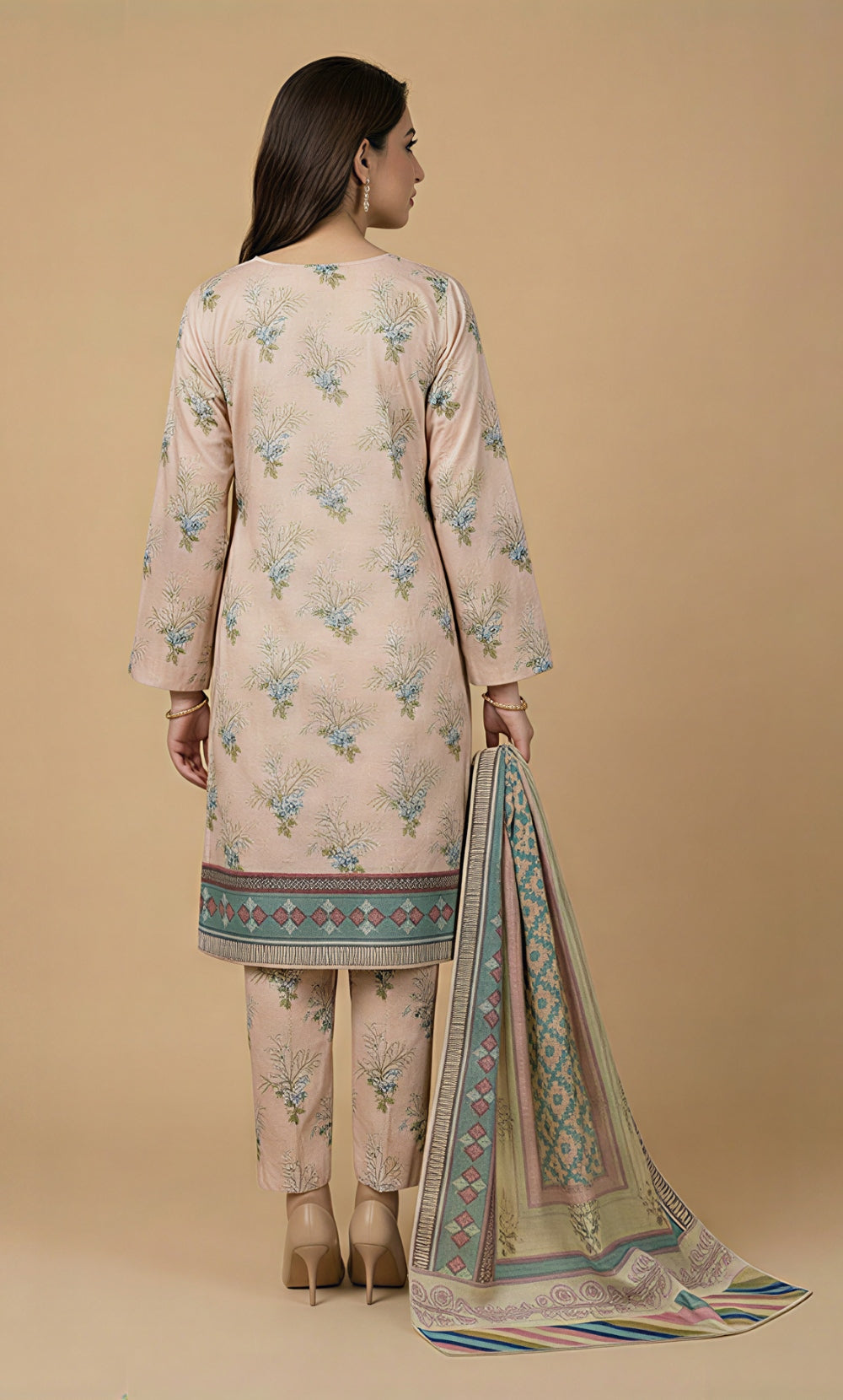 3 Piece Unstitched Printed Viscose Suit-BA-V11