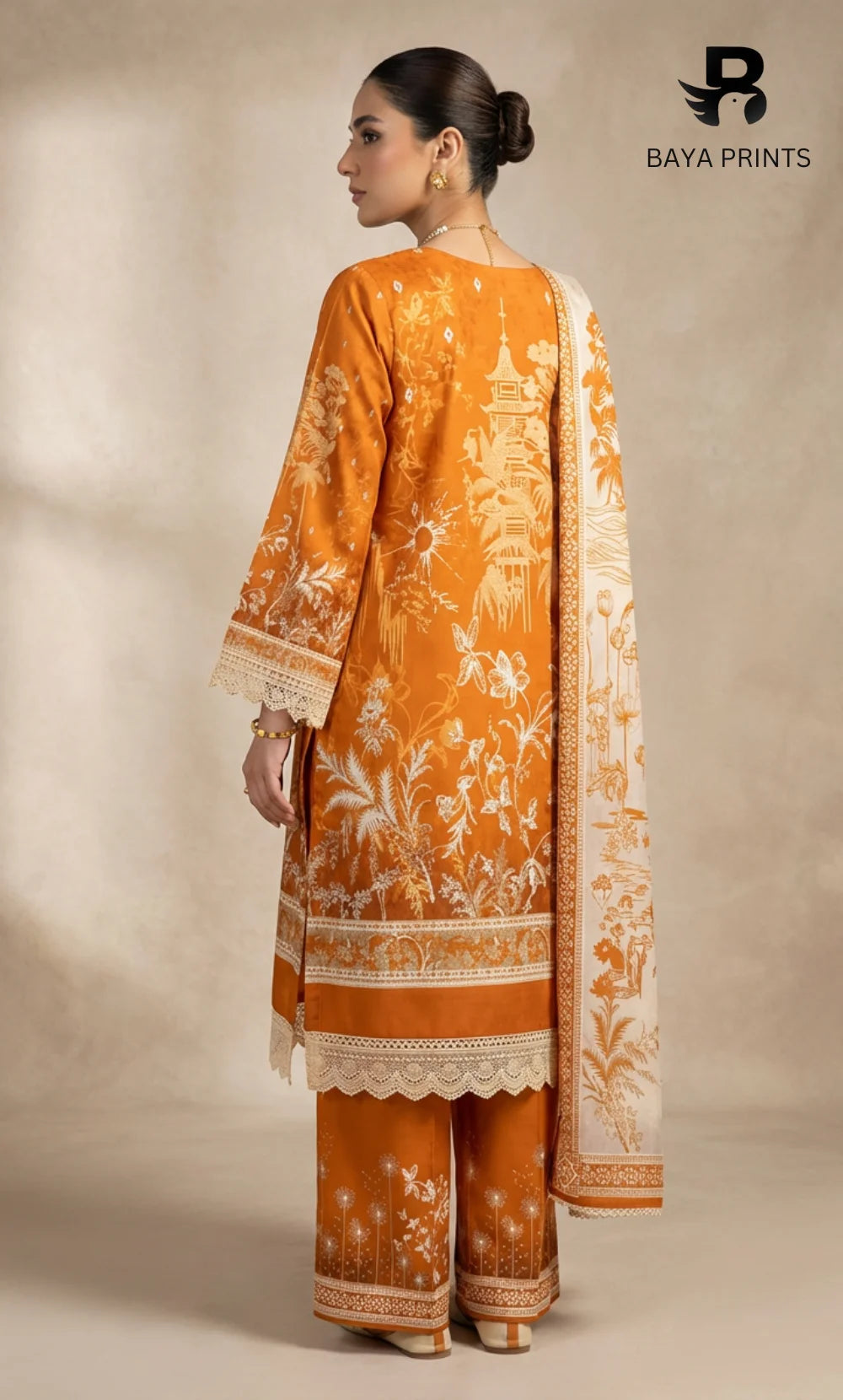 Imperial Charm -3PC Printed Lawn | Unstitched