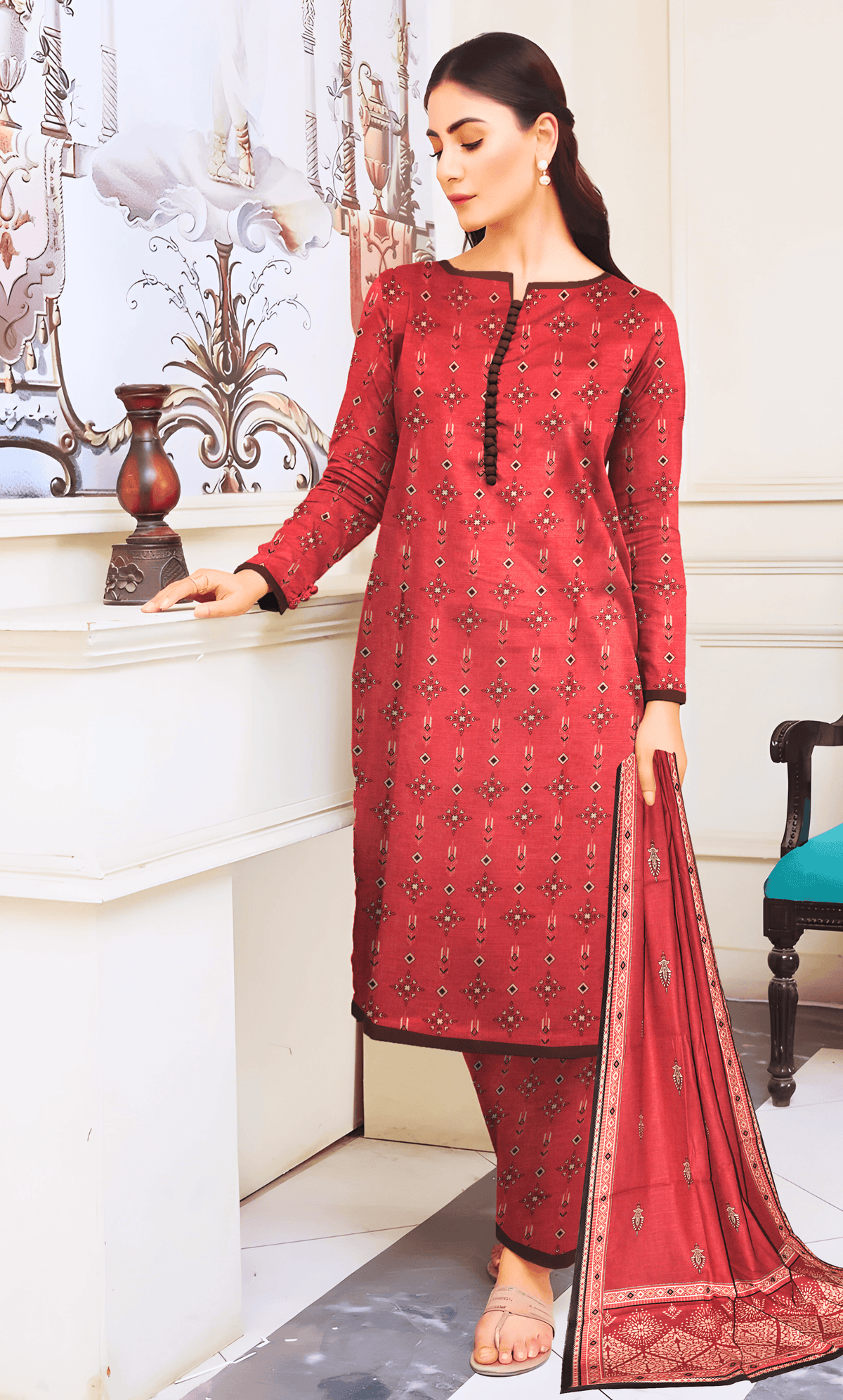 3PC Unstitched Khadar Suit  BA-K-V11-24 A -8