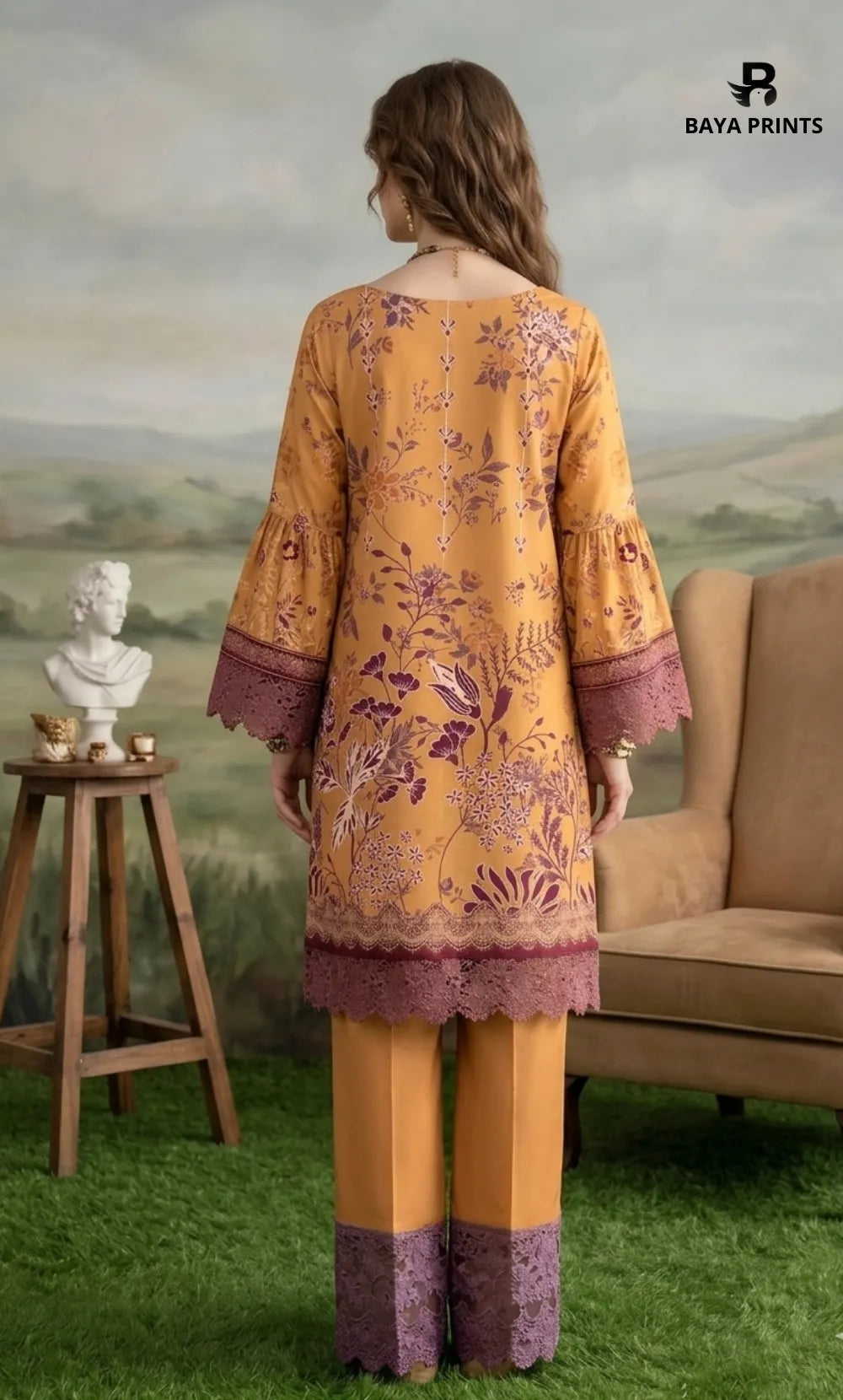 3PC Printed Lawn | Unstitched |  KHD