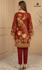 3PC Printed Lawn | Unstitched |  M.B