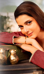 3PC Luxury Embroidered Unstitched Lawn Suit - ZED-V3-02