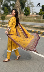 3 Piece Unstitched Lawn Suit -V-21-A-08