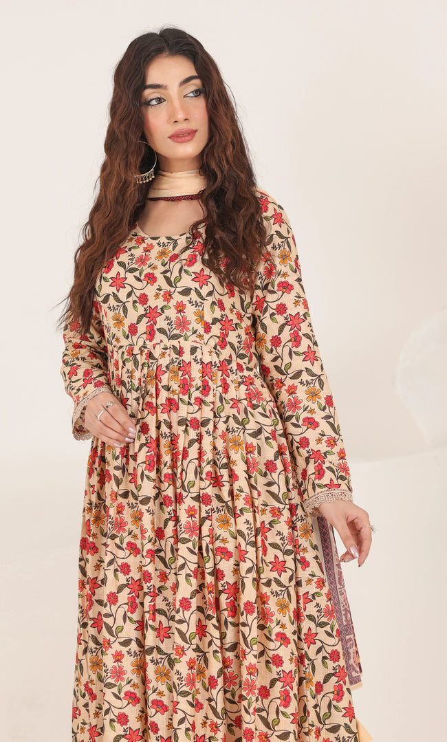 3 Piece Printed Unstitched Lawn Suit | SE-A-01 Main Image