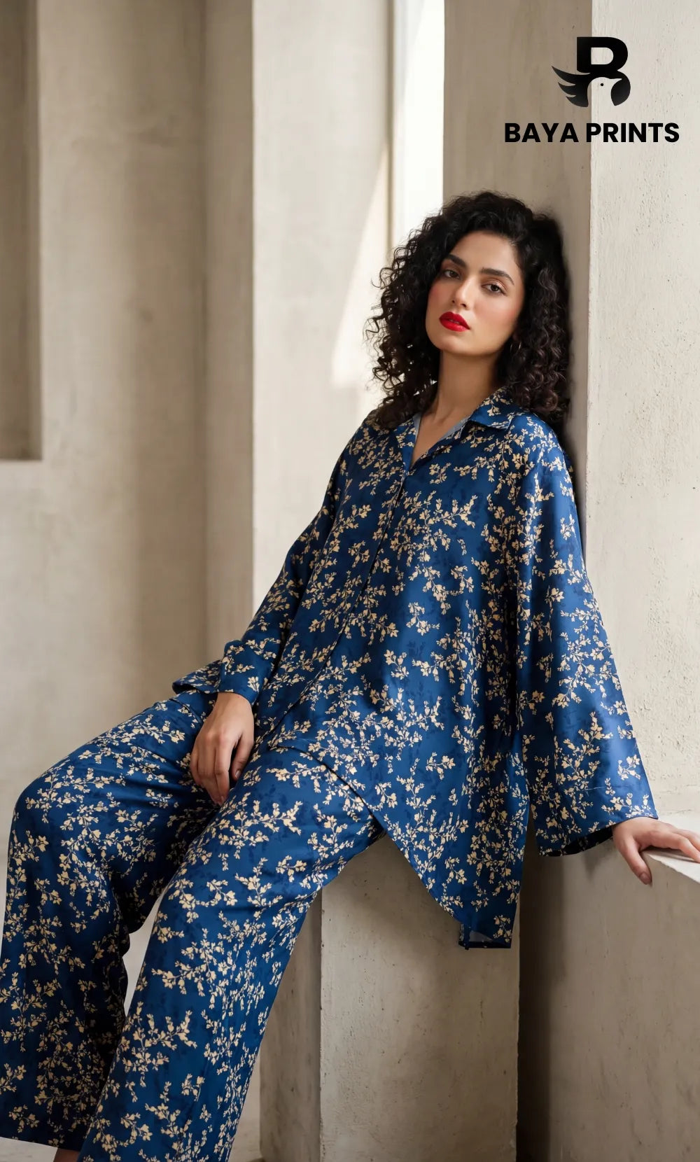 2PC Unstitched Printed Lawn Suit -Orlina