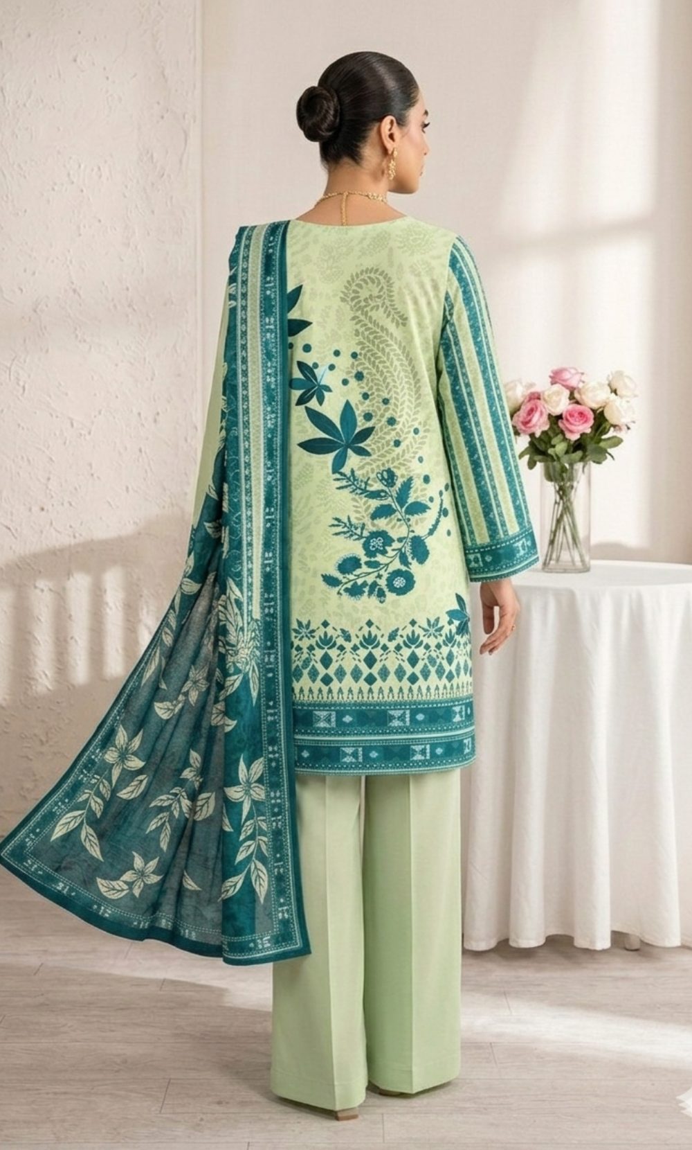 3PC Printed Lawn | Unstitched |  V-23