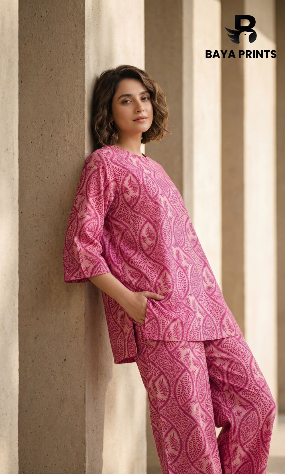 2PC Unstitched Printed Lawn Suit -Orlina