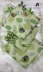 3 Piece Unstitched Printed Doria Linen  Suit  - BA-V4