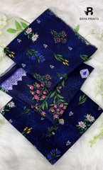 3 Piece Unstitched Printed Doria Linen  Suit  - BA-V3-006