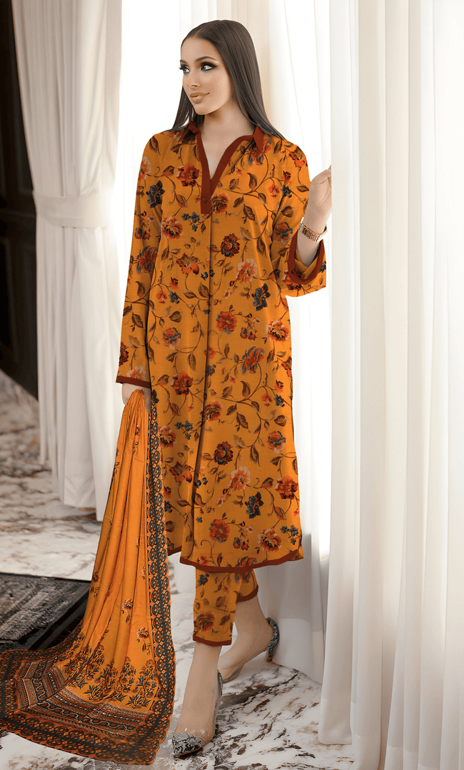 3PC Premium Linen Unstitched   -BA-SL-08 Hover Image