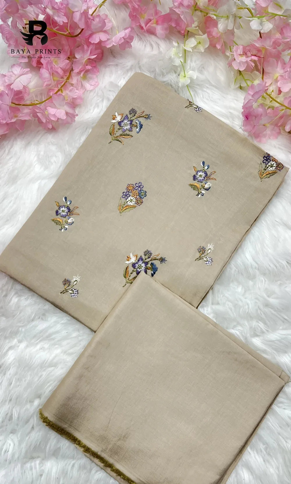 2PC Premium Embroidered Lawn |Unstitched | Breez