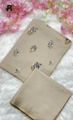 2PC Premium Embroidered Lawn |Unstitched | Breez