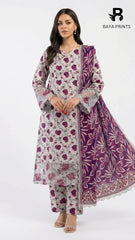 3PC Unstitched Khadar Suit  BA-K-V9-16
