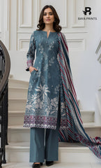 3 Piece Unstitched Karandi Suit BA-V5 006