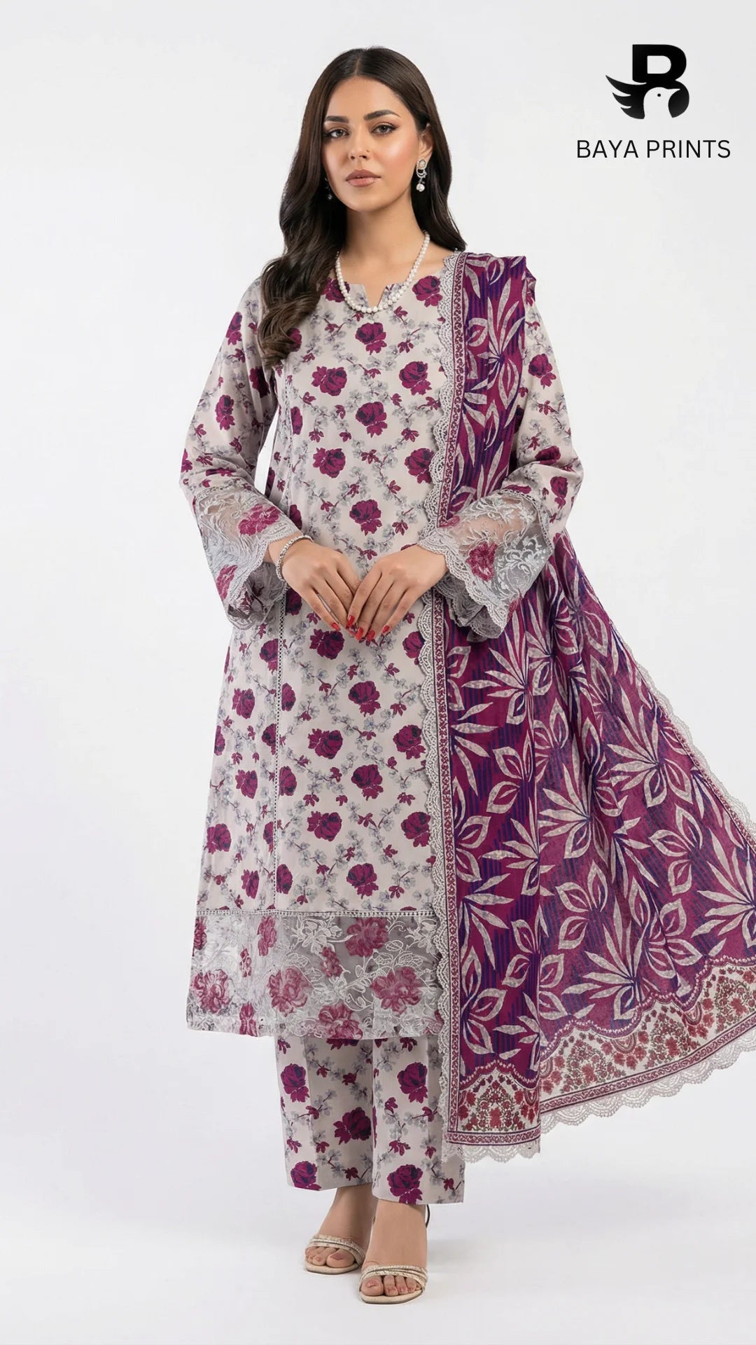 3PC Unstitched Khadar Suit  BA-K-V9-16