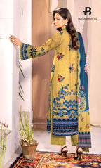 3 Piece Unstitched Karandi Suit BA-V6 006