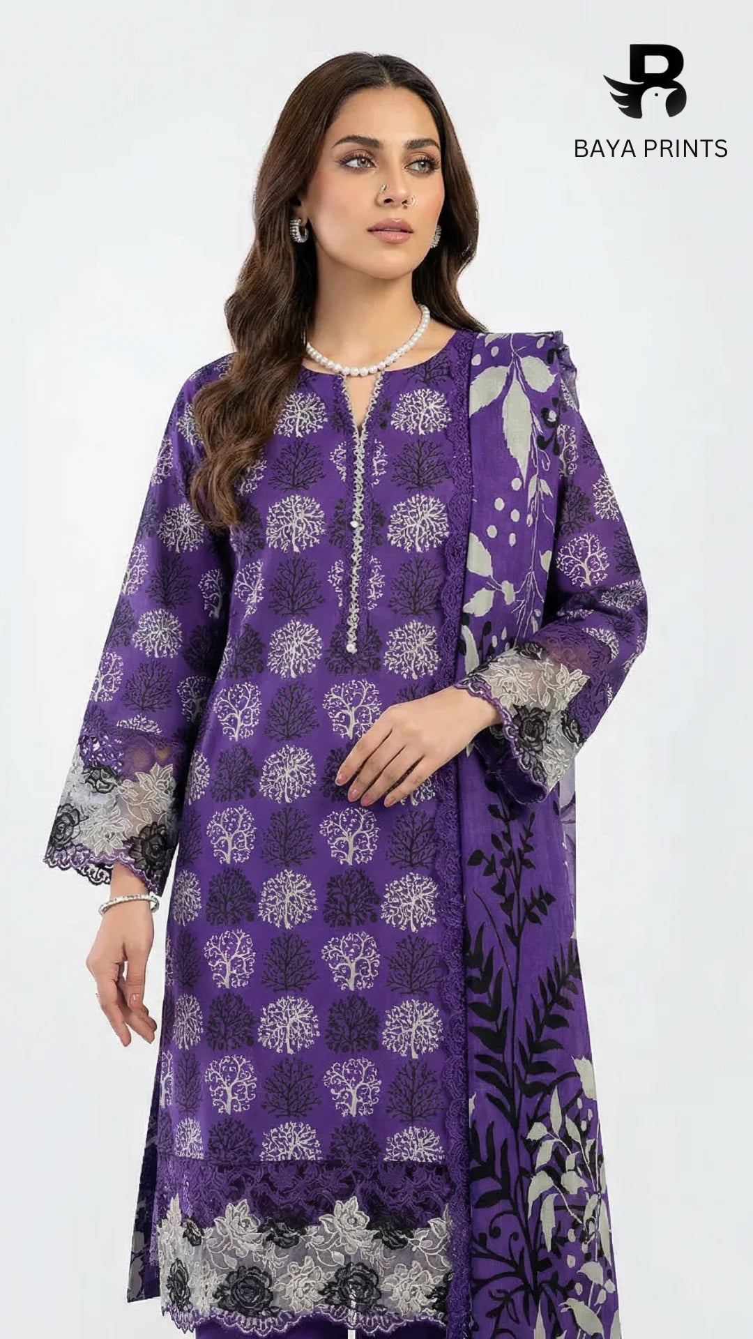 3PC Unstitched Khadar Suit  BA-K-V9-01