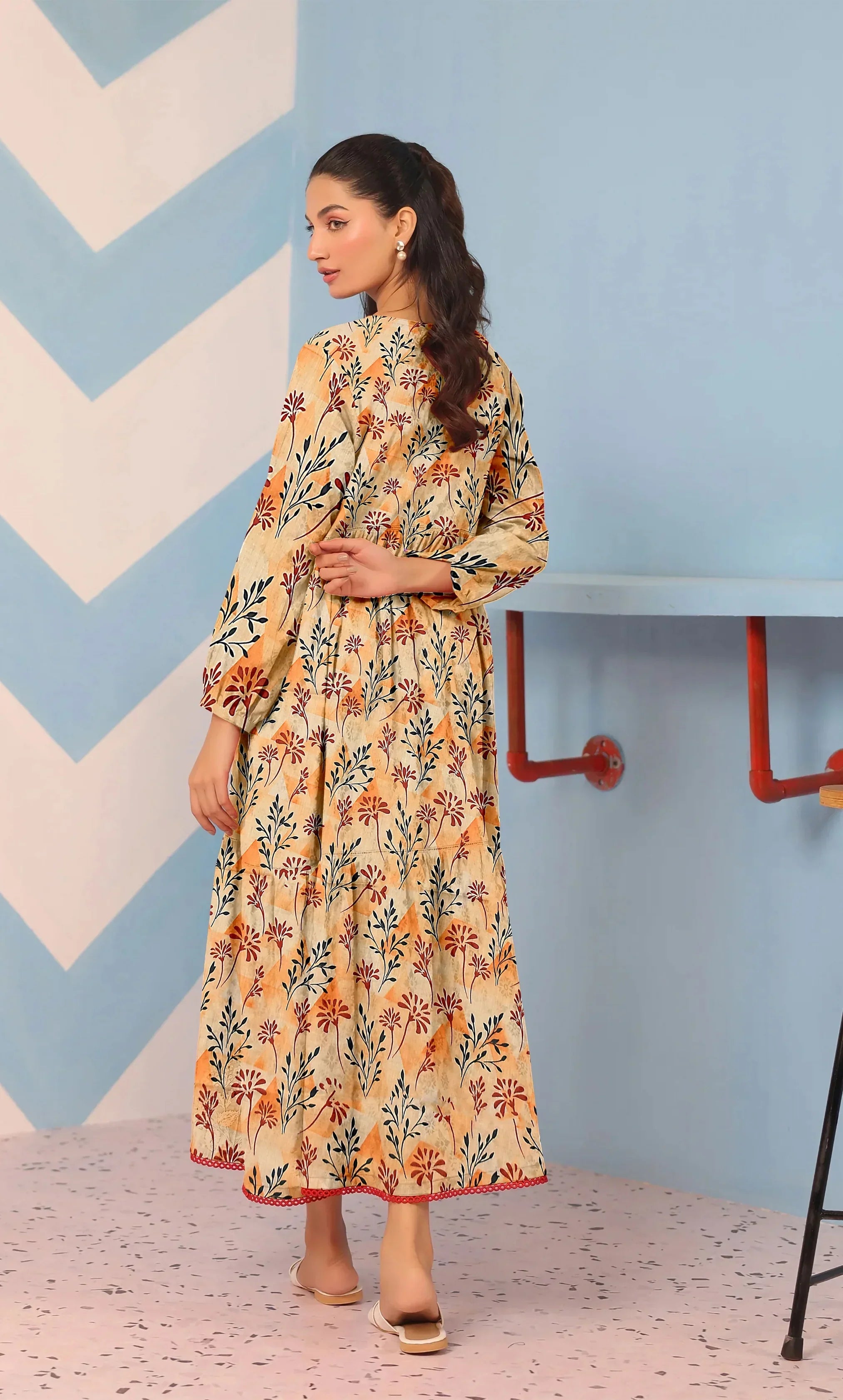 3 Piece Unstitched Premium Lawn Suit- BA-V-14