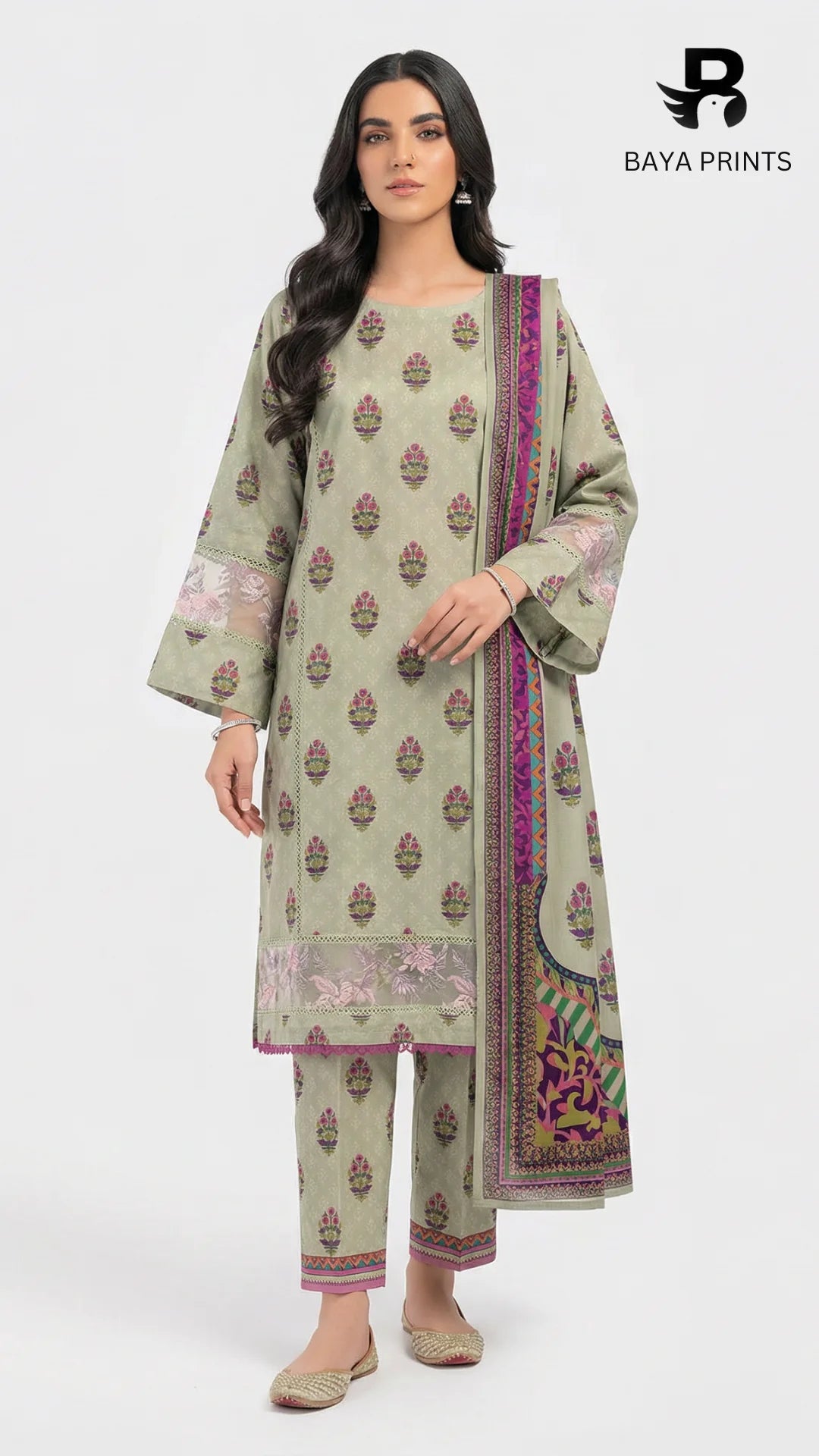 3PC Unstitched Khadar Suit  BA-K-V9-08