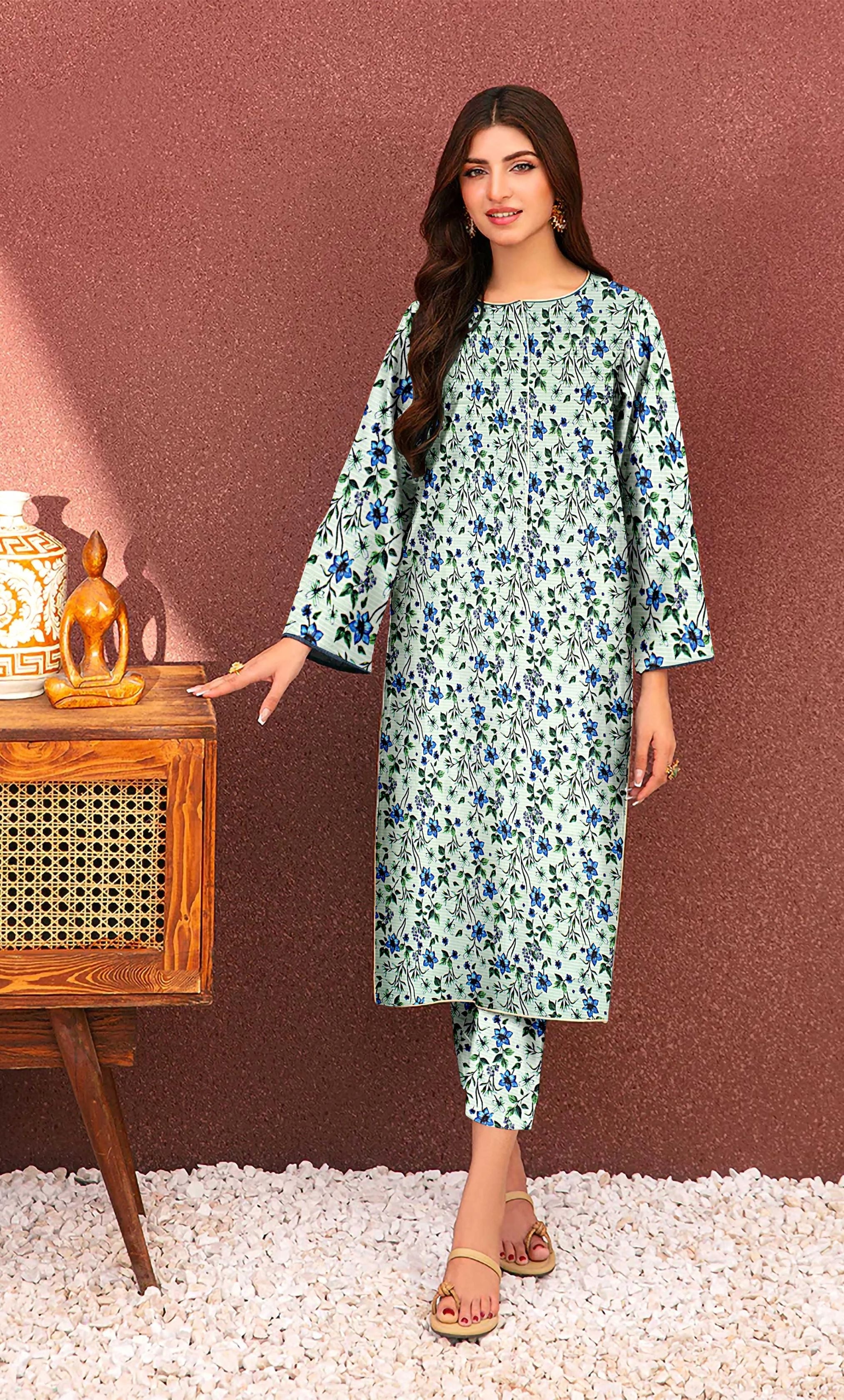 2PC Unstitched Printed Lawn Suit  - BD-V6-14